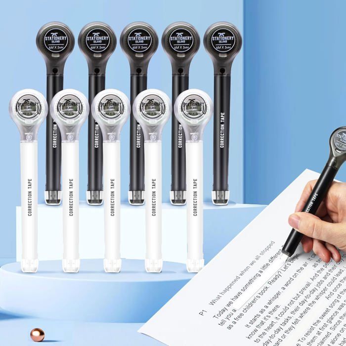 Yolistar 10 PCS Rubans Correcteurs,8m X 5 Mm Correcteur Blanc à Ruban Avec Capuchon,Souris Correcteur Blanc,Accessoire Bureau Et Fourniture Scolaire,Applicable étudiants Et Personnel De Bureau