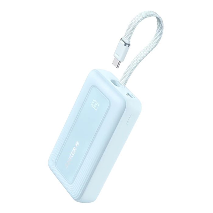 Anker Zolo Power Bank Batterie Externe Haute Vitesse 10 000 mAh Câble USB C Intégré 1 Port USB C 1 Port USB A