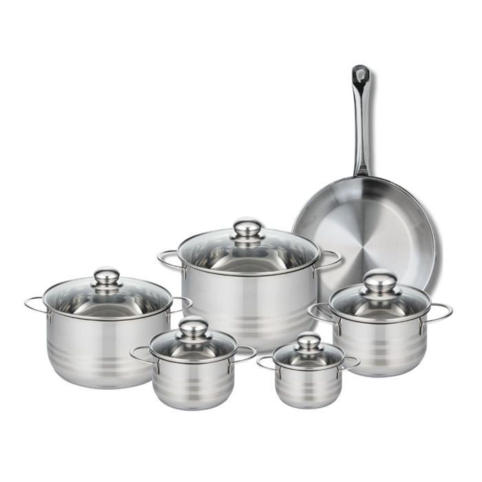 Ensemble de 1 Poêle de cuisson 28 cm et 5 faitouts 12 14 16 20 et 24 cm Elo Profi Brillant Ensemble de 1 Poêle de cuisson 28 cm et 5 faitouts 12 14 16 20 et 24 cm Elo Profi Brillant