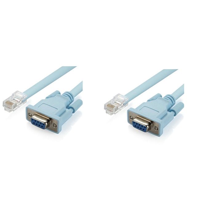 Cable Console Reseau 2X Câble de Console USB RJ45 Cat5 Ethernet Vers Rs232 DB9 Port COM ...
