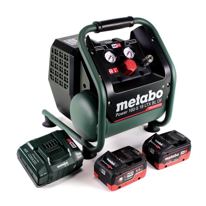 Compresseur sans fil Metabo Power 160 5 18 LTX BL OF 18V 8 bar Sans brosse - vue 2