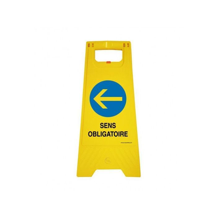 AUA SIGNALETIQUE - Signalisation au Sol Circulation à Gauche - Autocollant laminé - Jaune