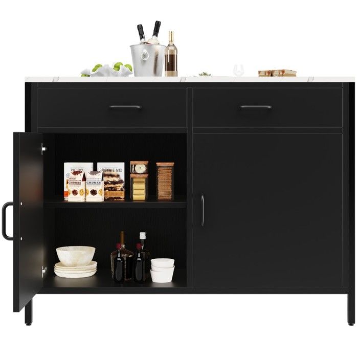 buffet de cuisine Table de bar noire moderne - Comptoir cuisine/salon/salle à manger - Plateau & pieds réglables buffet de cuisine Table de bar noire moderne - Comptoir cuisine/salon/salle à manger - Plateau & pieds réglables