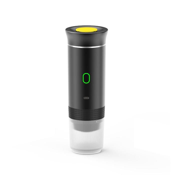 Cafetière portable 3 en 1 avec manuel compatible avec les capsules les dosettes et le café moulu idéale pour voyages - Noir