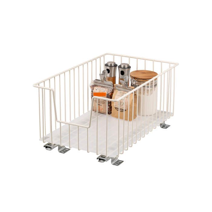 bremermann Coulisse de panier darmoire 30 cm avec étagère tiroir de cuisine à équiper coulisse darmoire en métal blanc crème