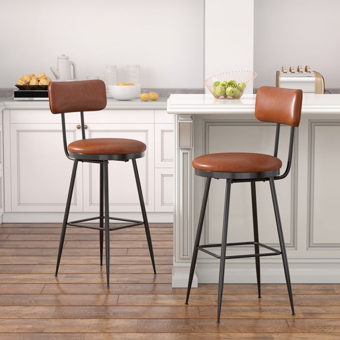 Lot de 2 Tabourets de Bar Chaise Haute Cuisine avec