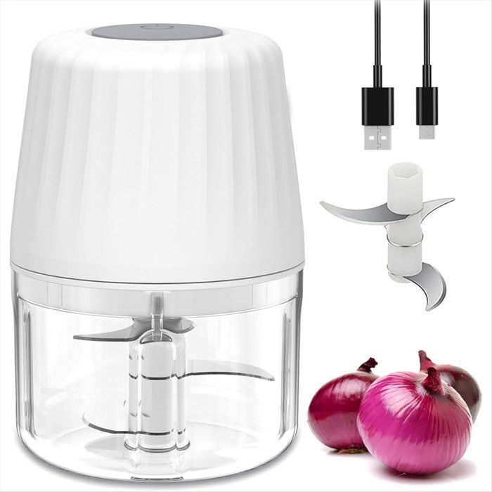 Mini Hachoir USB Amazon Mini Hachoir Électrique Rechargeable USB - 300 Ml Pour Légumes, Viande Et Fruits | Lames Inox Et Portable Mini Blender