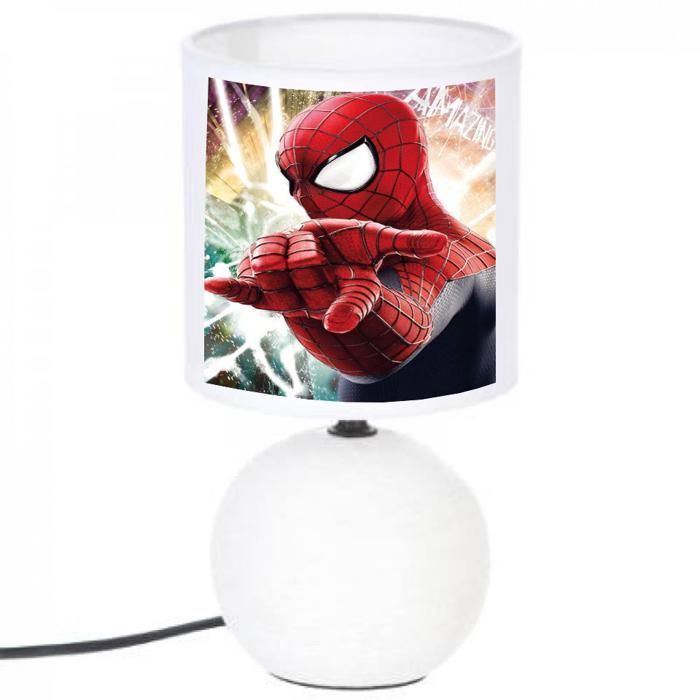 l idee all lampe de chevet blanc Personnalisable Spider Man