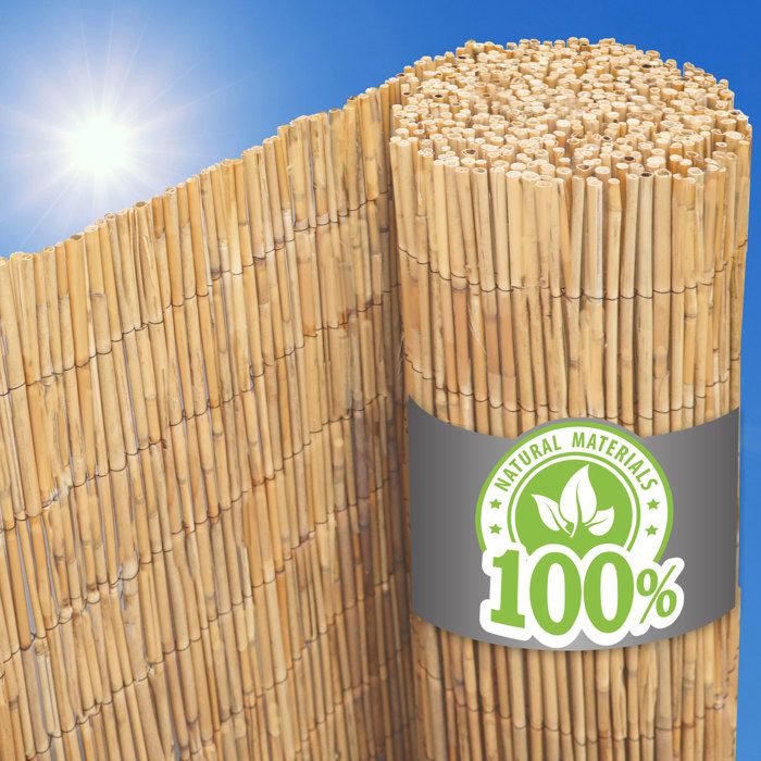 120x300 Brise-Vue Balcon Canisse Roseau - Clôture Jardin Pare-Soleil Coupe Vent