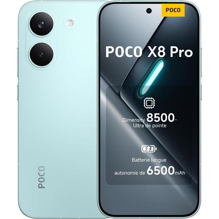 POCO X8 Pro 12+ Smartphone Processeur Haut de Gamme Dimensity 8500 Ultra Chargeur Non Inclus - vue 2