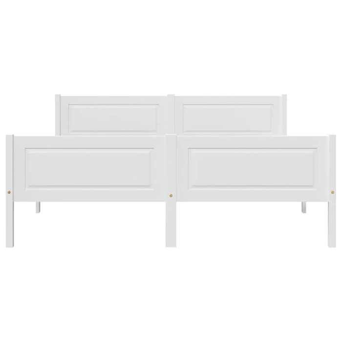 Structure de lit - sans matelas - bois massif de pin blanc 140x200 cm - pour adulte/enfant 6502Ok