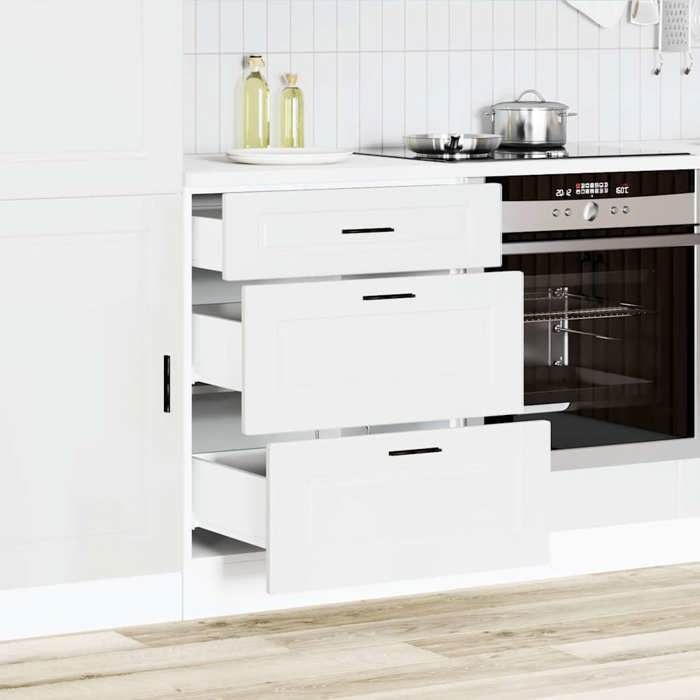 Armoire de cuisine Porto - vidaXL - bois dingénierie - blanc - 60 x 46 x 815 cm - grand espace - Capacité 50 kg - pied réglable xa