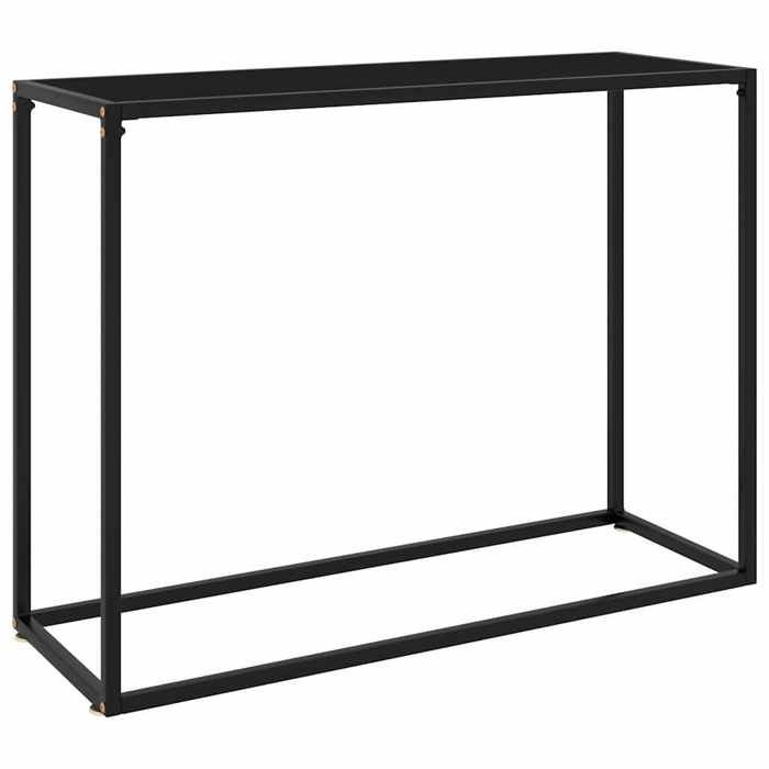 Table console - vidaXL - Verre trempé - Noir - Avec fixation murale - 100 x 35 x 75 cm 869260