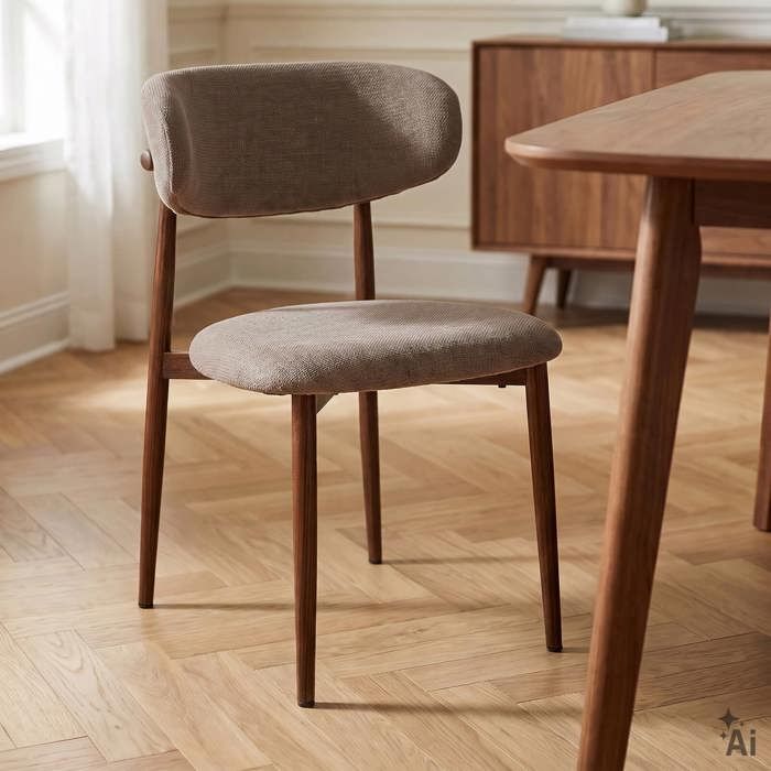 Lot de 2 Chaises ACOSTA en Tissu Beige Chaise de Salle à Manger et Cuisine au Look Moderne Assise Rembourrée Dossier Enveloppant Lot de 2 Chaises ACOSTA en Tissu Beige Chaise de Salle à Manger et Cuisine au Look Moderne Assise Rembourrée Dossier Enveloppant