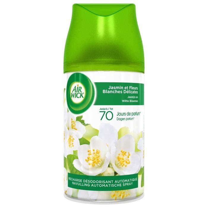 LOT DE 2 - AIR WICK Recharge pour Diffuseur FreshMatic Max Jasmin et Fleurs  blanches délicates - 250 ml