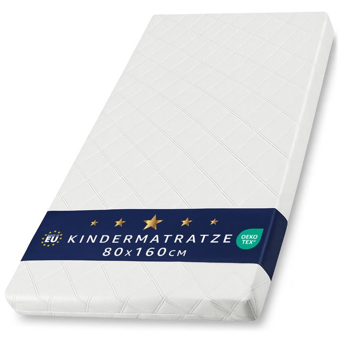 Matelas bebe 80x160 cm pour enfant lit et voyage - Bébé respirant roulé matelas en mousse pour lits sol ou berceau 80 x 160
