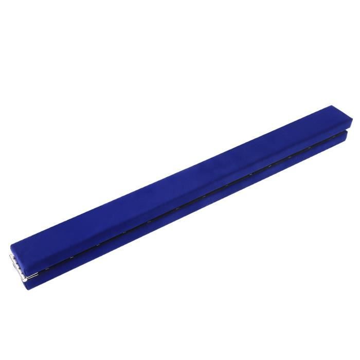 Mytueetp Poutre De Gymnastique Pliable 2,1 M – Simili Cuir étoilé Bleu, Base Bois, 100 Kg Max, Pour Enfants Et Débutants