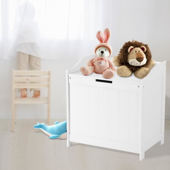 Coffre A Jouets En Bois Meuble De Rangement Multifonctionnel Pour
