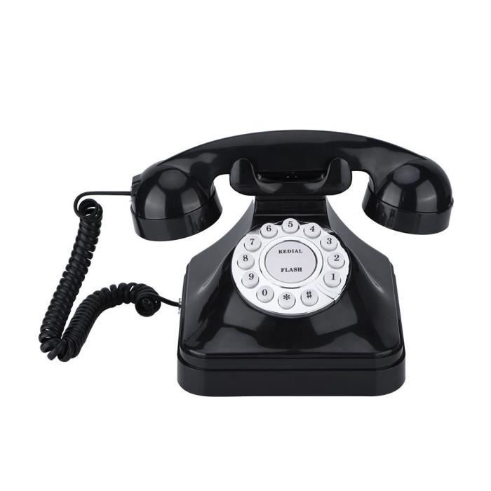 Wx 3011 Retro Noir Multifonctionnel Telephone Maison Telephone Fixe Avec Flash Redial Fonction De Stockage Lis Achat Telephone Fixe Pas Cher Avis Et Meilleur Prix Cdiscount
