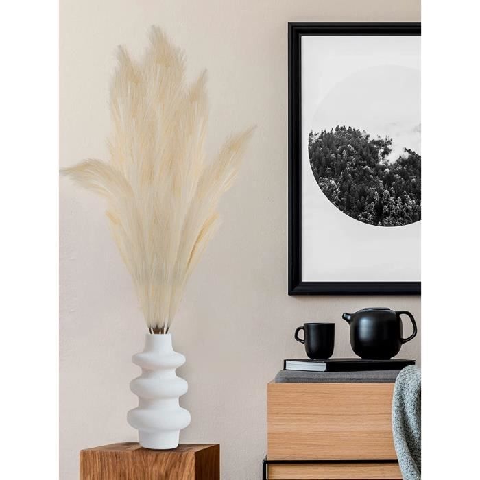 Herbe de la pampa artificielle - fleur de grande taille pour vase de  decoration interieur, mariage, salon, boho - branches decorativ - Cdiscount  Maison