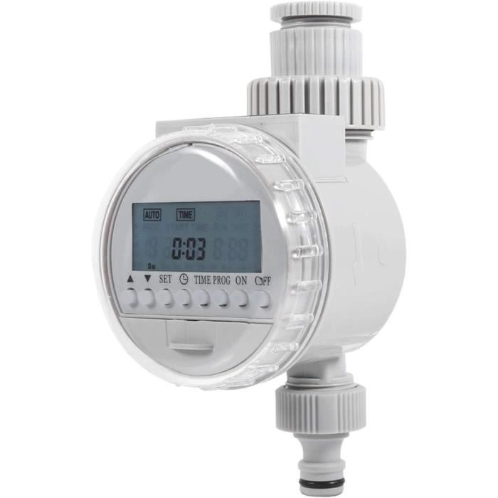 Okuyonic Programmateur Arrosage Solaire IPX5 - Grand Écran, Détection Pluie, Auto-Test, Pour Jardin Balcon Cour