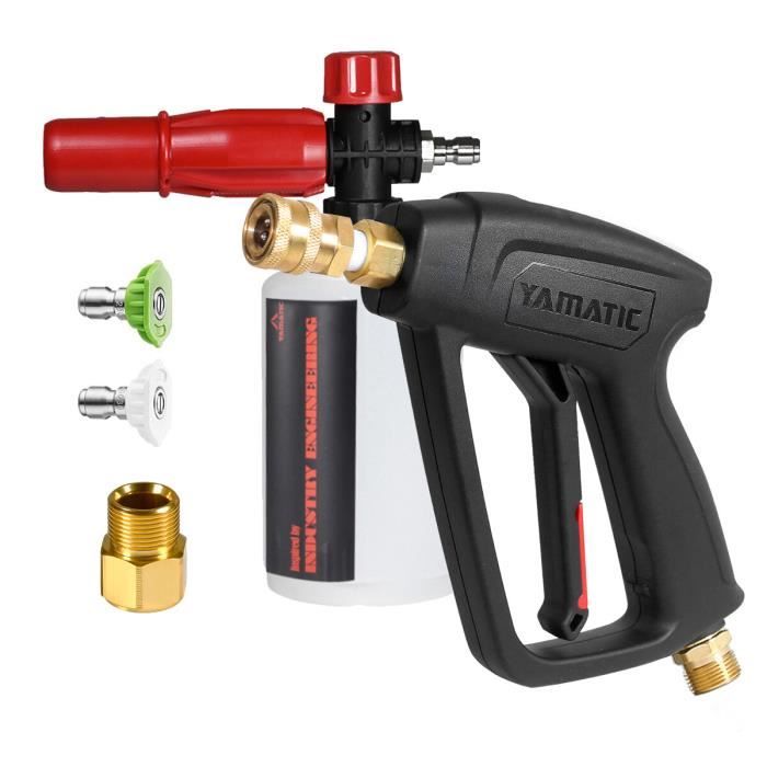Pistolet nettoyeur haute pression court avec canon à mousse 4000 PSI