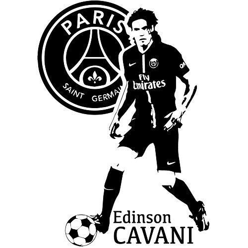 Edinson Cavani Paris Saint Germain Psg Grand Sticker Autocollant Mural Pour Deco Chambre Bureau Extra Large 85x120 Cm Achat Vente Stickers Cdiscount