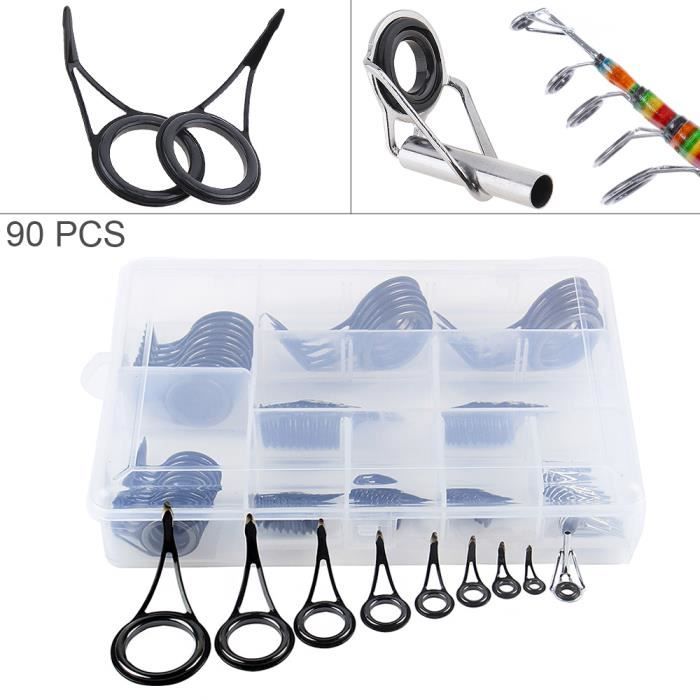 ZOZOSEP Lot De 5 Embouts De Guide De Canne à Pêche Ton Argent - Diamètre 5x3.0mm