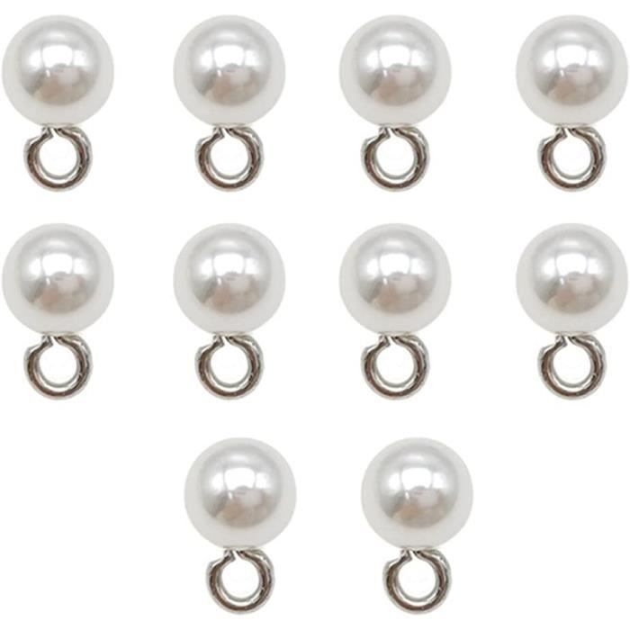Rouleau De Perles En Verre Blanc 12mm | Pour Bouquet De Mariée, Décoration Et DIY | Environ 40 Perles - 4