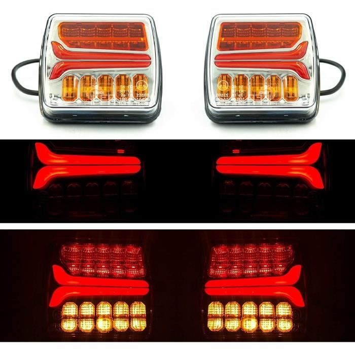 Feux Arrières LED 12V Pour Camion Remorque Fourgon Caravane Tracteur - Foto 4