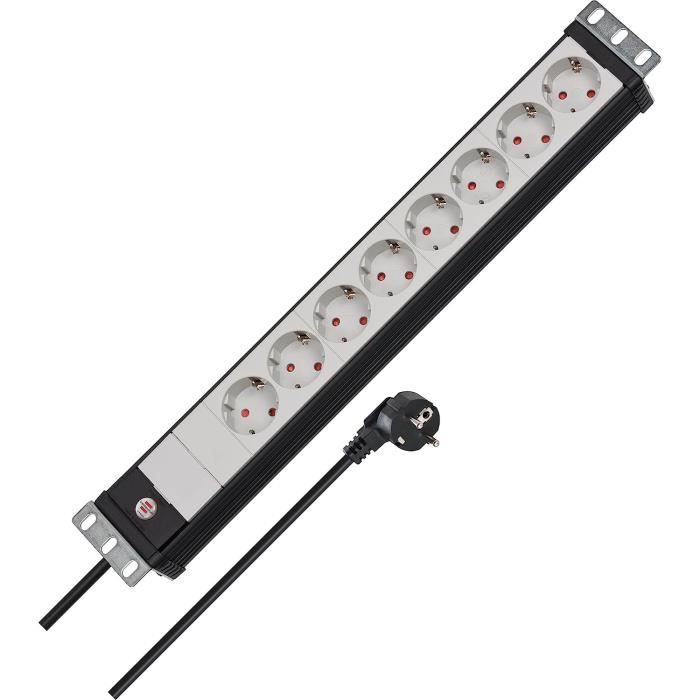 Multiprise Orientable Schneider Electric – 8 Prises 2P+T 16A + 2 Ports RJ45 – Neuf
