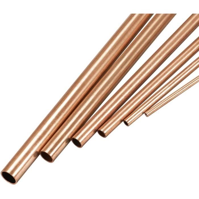 Tuyau Laiton Fin 300mm Lot De 6 Tubes Ronds En Laiton - Diamètre Extérieur 1,2mm, épaisseur 0,2mm, Longueur 300mm Tube Métallique Pour Modélisme