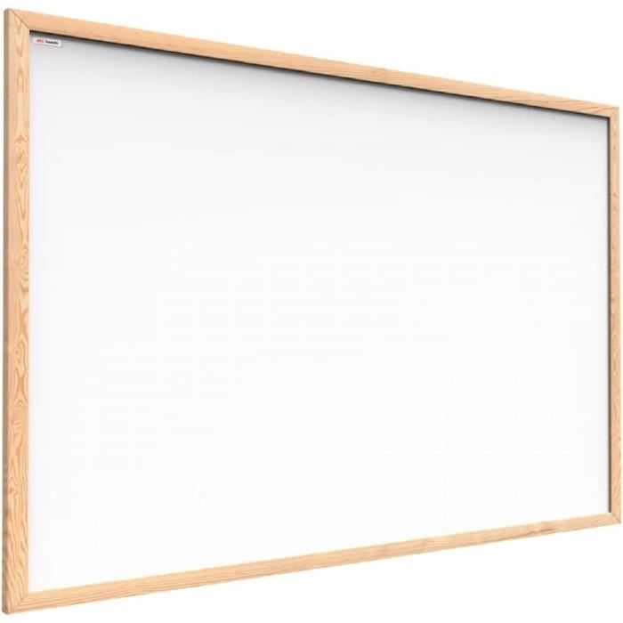 Tableau blanc magnétique effaçable à sec, 80 x 100 cm, tableau blanc mural  avec cadre en aluminium pour bureau, maison et écol[309] - Cdiscount Maison
