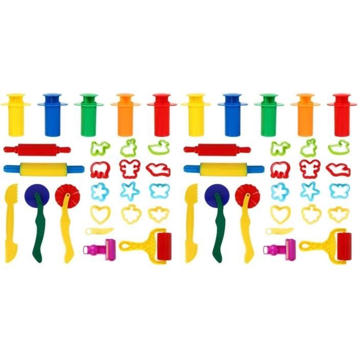 Outils à pâte, Set de 110 Outils à pâte intelligents pour pâte à Modeler Formes animales Moules