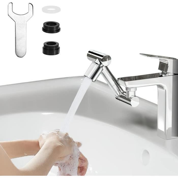 Lot de 2 embouts de robinet rotatifs VANCOCO avec extension multifonction à 1440 degrés pour la maison