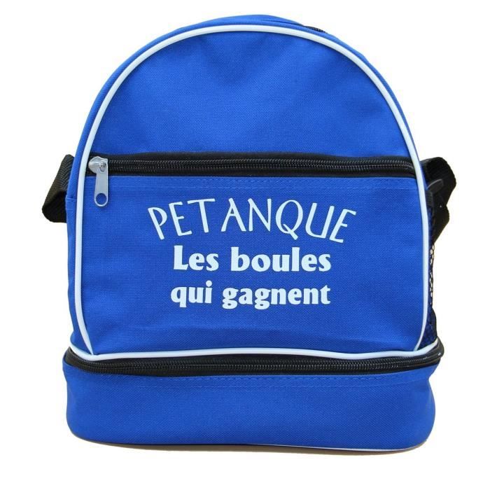 Sac bandoulière - Les boules qui gagnent - Modèle bleu - Contient 3 boules - Poche zippée - Mousse de protection