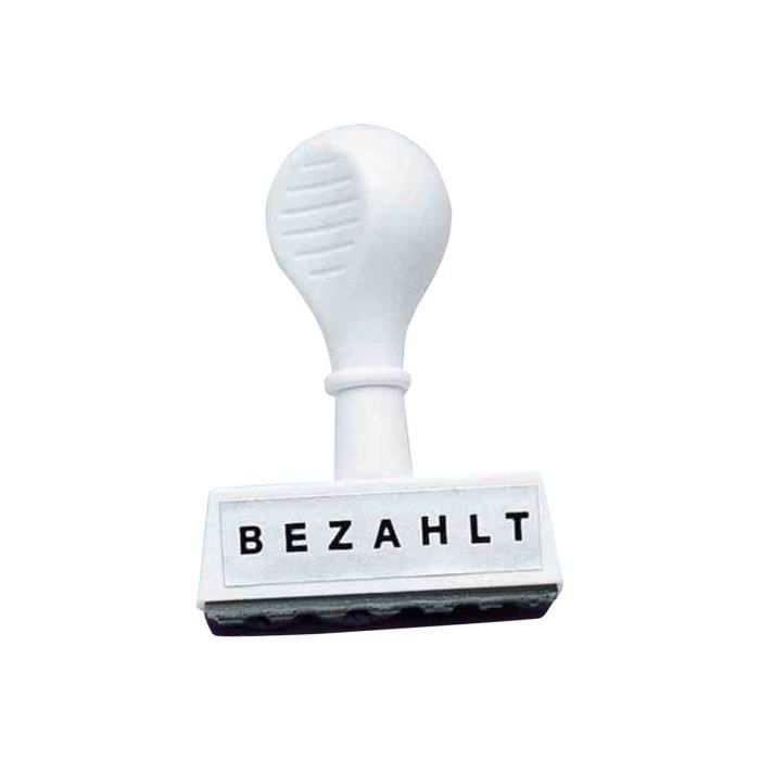 WEDO Tampon texte fixe BEZAHLT désencré 45 mm de large