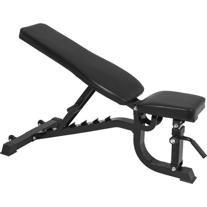 Banc Plat Incline Decline Multi Positions Achat Vente Banc De Musculation Noir Cdiscount