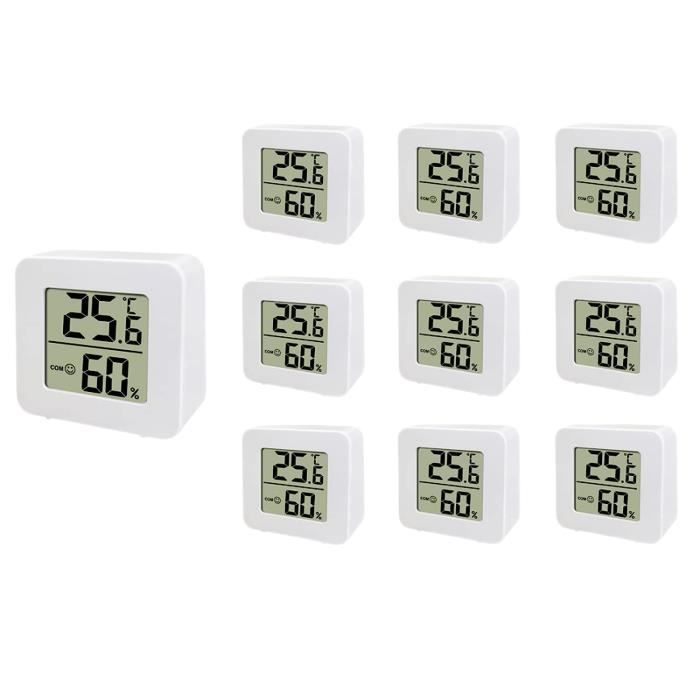 Thermomètre Hygromètre Numérique D'Intérieur - Capteur Précision Température Et Humidité, Écran LCD, Aimant/Mur/Pose