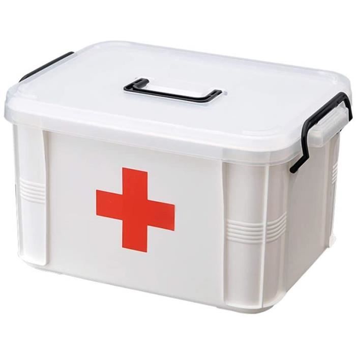 Boite à Medicament, Multicouche,Boîte de Rangement Medicament, Boîte  Multi-Usage à Pharmacie pour Urgences, Plastique, Kit De [435] - Cdiscount  Maison