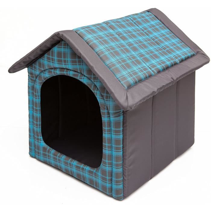 Niche pour chien - Hobbydog - R2 - 44x38 cm - Bleu - Toit amovible - Résistant aux rayures