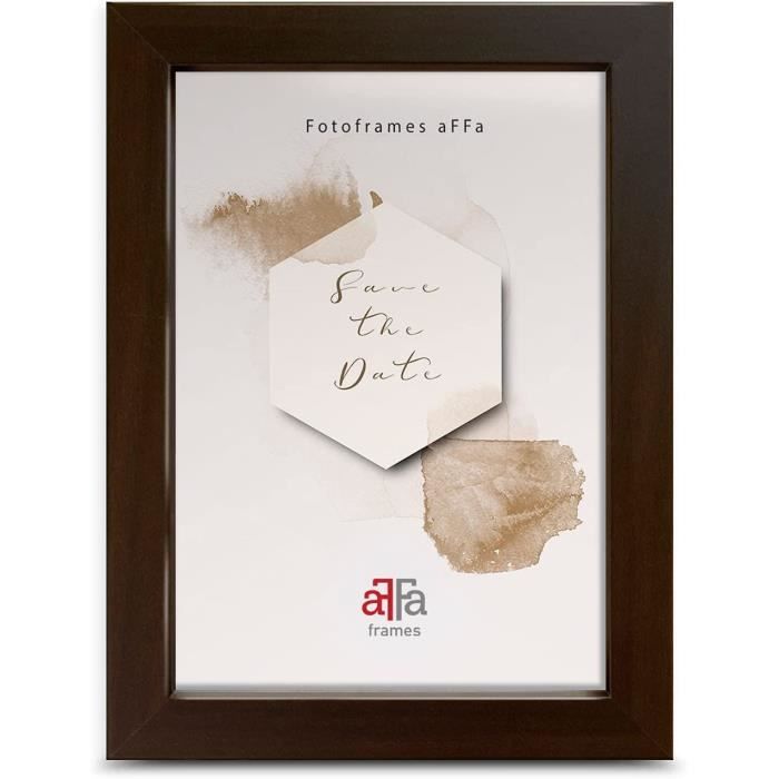 aFFa frames, Hekla, Cadre Photo MDF, Facile à Nettoyer, Rectangle, Avec Façade en Verre Acrylique, Noir, 13 x 18 cm