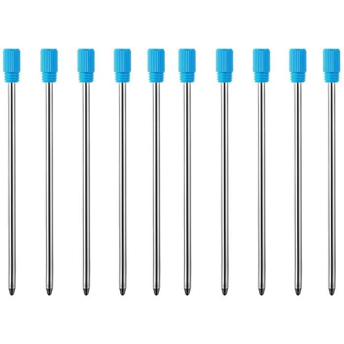 Lot De 10 Recharges Stylo Effaçable 0,5 Mm Bleu - Compatible KCatsy Et Autres - Pour Écriture Et Correction