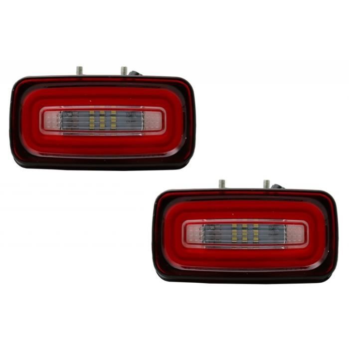 15 LED de recul avec lentille transparente Kit de montage de feux de brouillard LED pour pare-chocs arrière M-Ben W463 G500 G550 G55 AMG 86 rouge