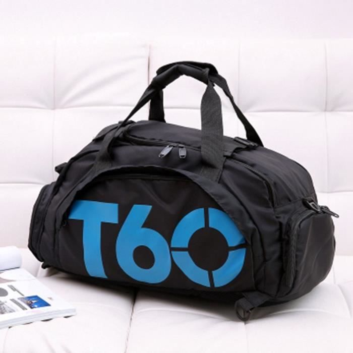 sac de sport T60 espace séparé pour chaussures fitness sac à dos 