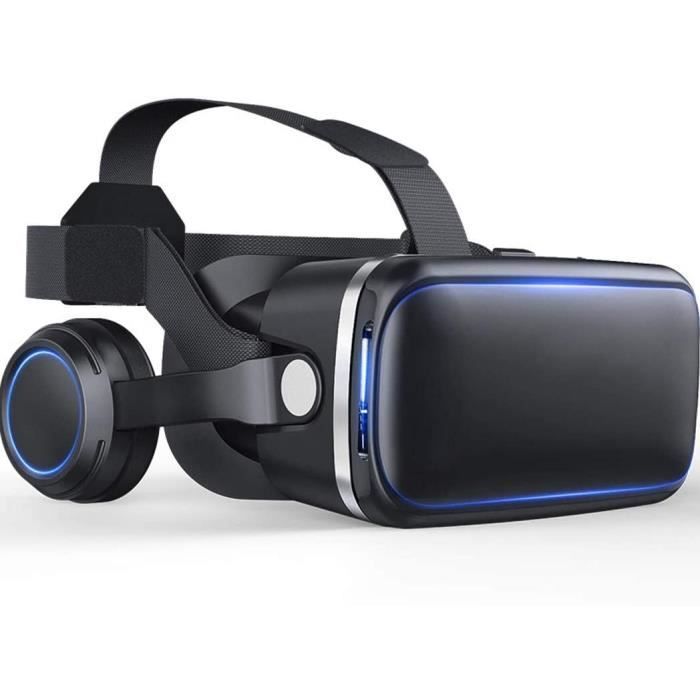 AUHRE Casque Lunettes Réalité Virtuelle Pliable VR Compatible avec Tous Les Smartphones avec écran de 4,5 à 6 Pouces Objectif Réglable Expérience Complète de Paysage à 360 Degrés Style Accord&e 