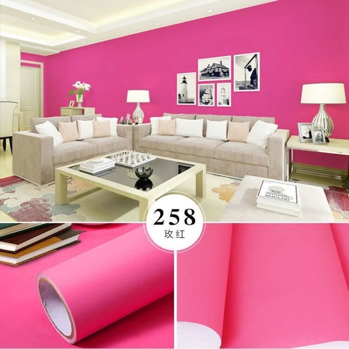 Film pour vitre,Papier peint autocollant adhésif mat en PVC, Film décoratif  imperméable, couleur unie, pour - Girls Pink-2m x 40cm - Cdiscount Bricolage