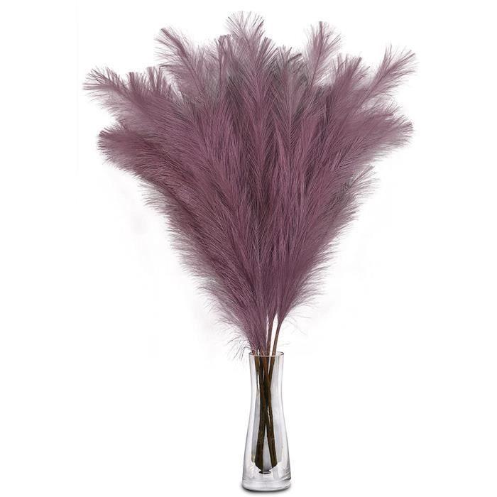 Herbe de pampa artificielle - 5 tiges - 100 cm - Violet foncé - Bouquet de  fleurs artificielles séchées - Décoration idéale po[123] - Cdiscount Maison