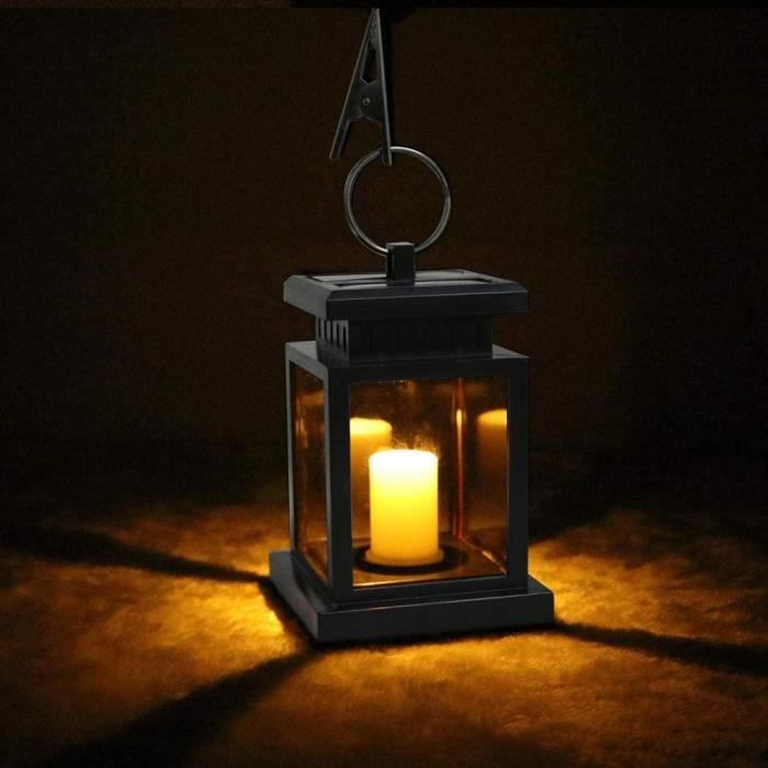 Lanterne Solaire, 1 Pièce Avec Bougie Led Lampes Solaires Blanches Chaudes  À L'Extérieur, Pour L'Extérieur, Lampe De Jardin S[H5342]