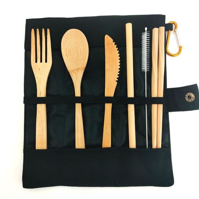 Porte-couverts 4 Compartiments En Bois Pour Ustensiles De